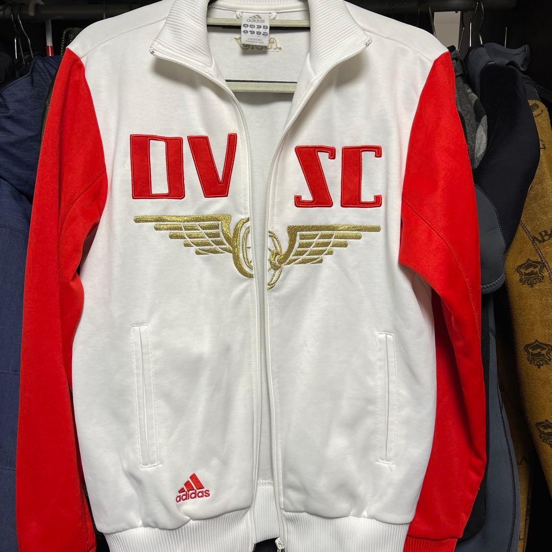 adidas DV SC ジャージ ホワイト/レッド