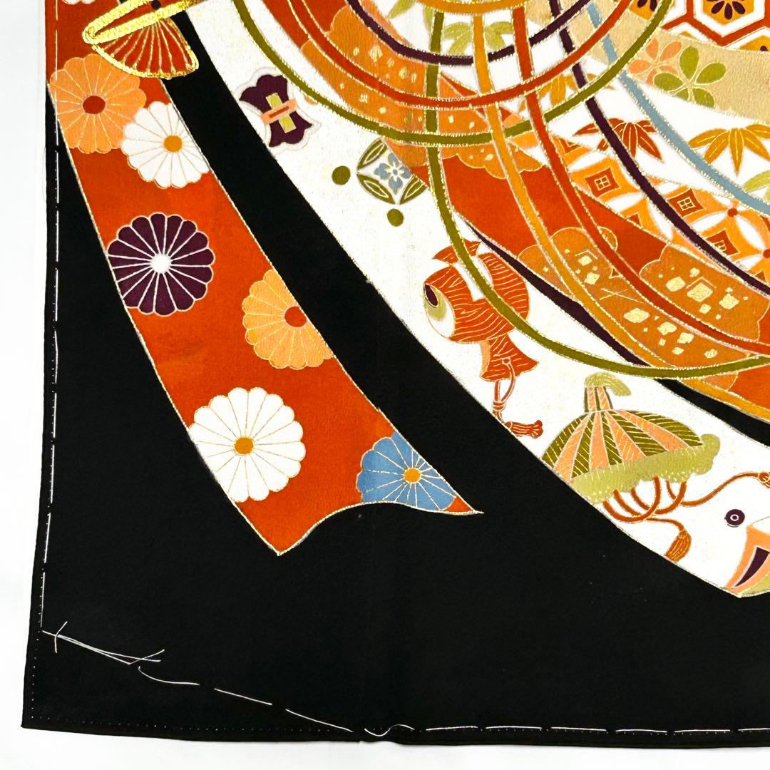 676】友禅•刺繍•金駒刺繍 黒留袖 - メルカリ