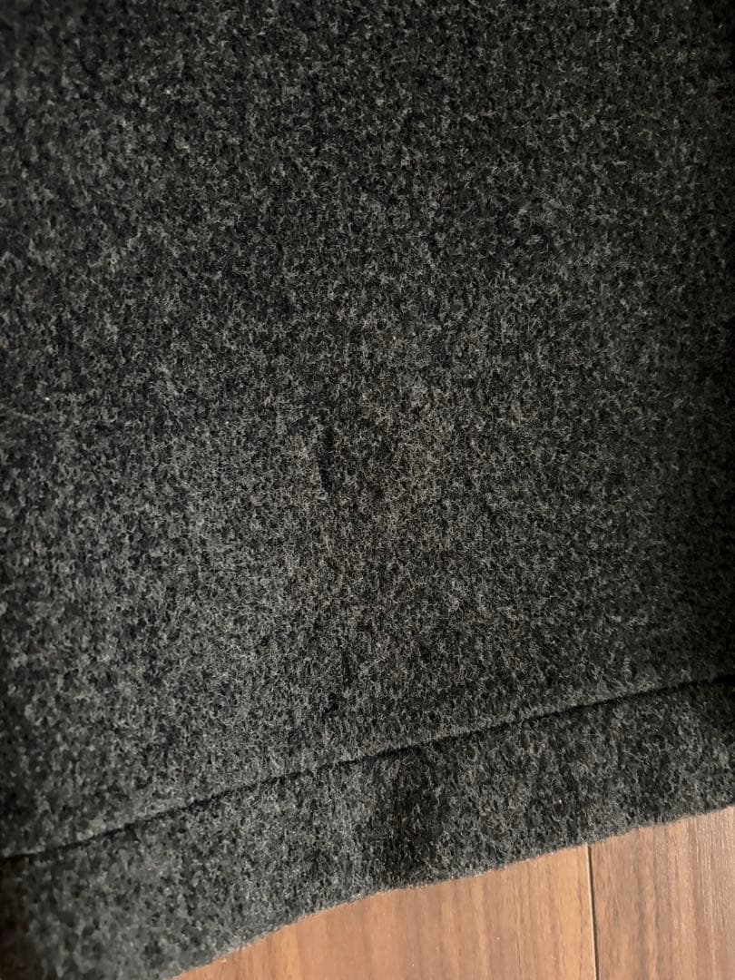 バーバリー　チャコールグレー カシミヤ混ダッフルコートM クリーニング済み