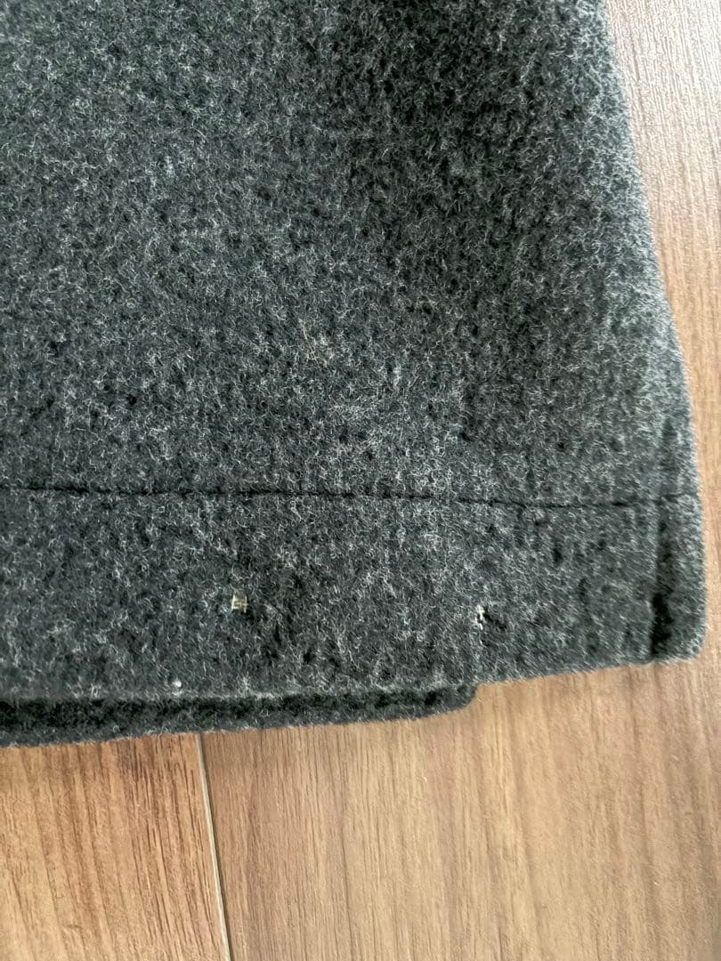 バーバリー　チャコールグレー カシミヤ混ダッフルコートM クリーニング済み