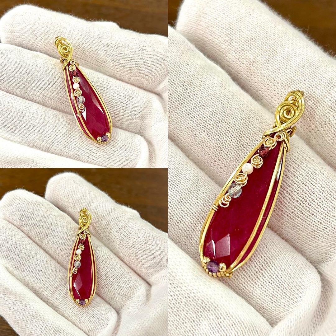 ロシアンブルーページ☆リクエスト3点 ワイヤーラップ アート ジュエリー