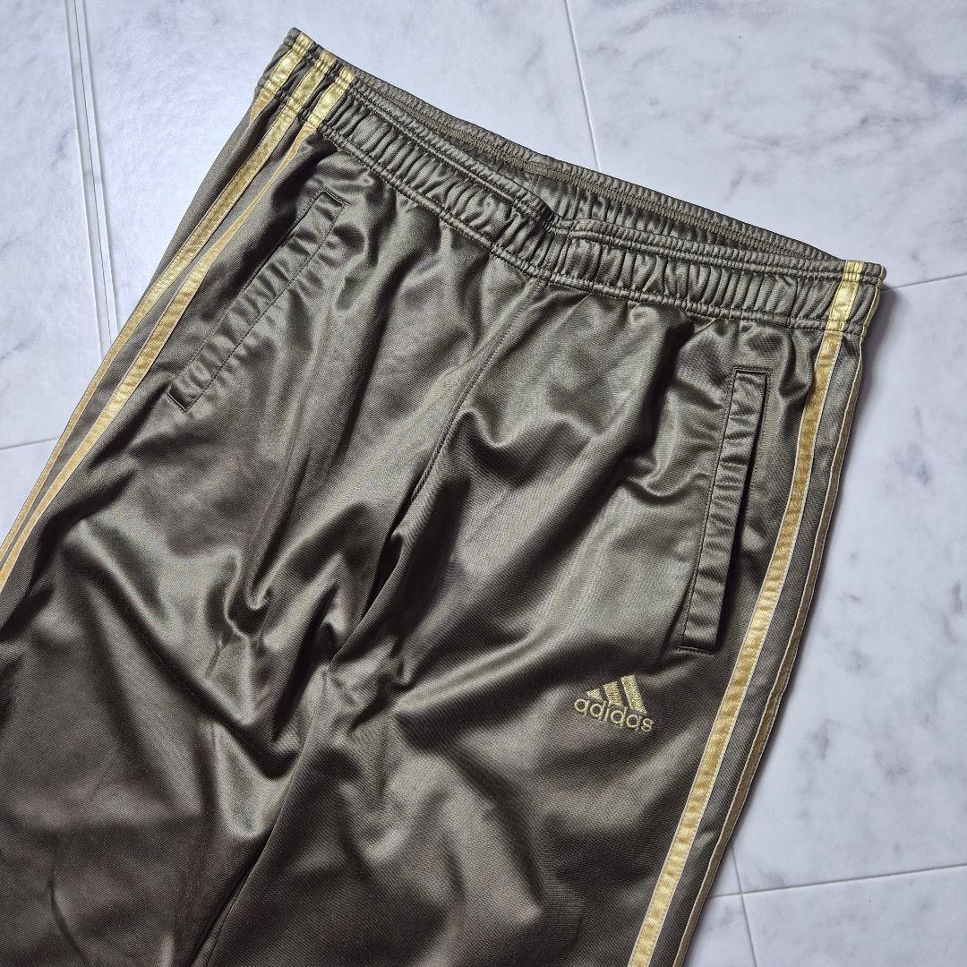 adidas コーティングジャージ セットアップ カーキ L