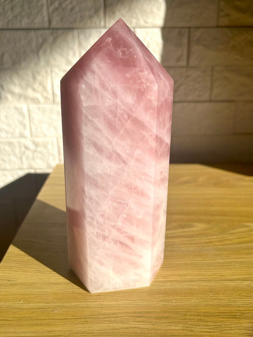 ローズクォーツ　ポイント　六角柱　約1.2キロ