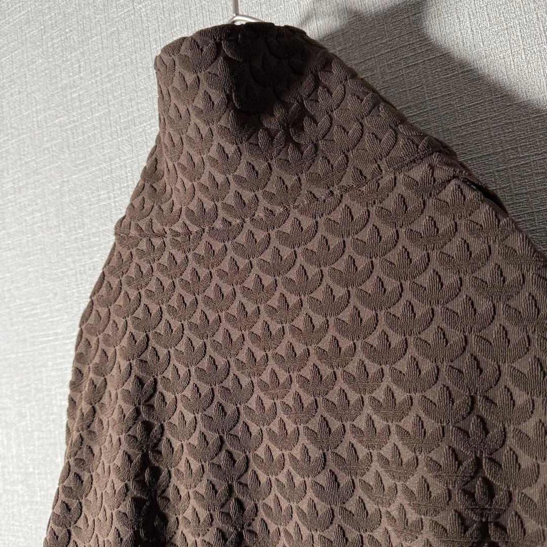 希少デザイン★adidas ワッフル素材 凹凸 トラックジャケット 刺繍 2XL