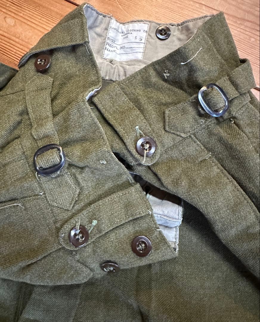 【W40cm】50年代 オーストラリア軍 ウール グルカパンツ ミリタリーパンツ