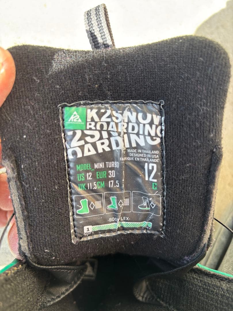 k2 キッズ スノーボード３点セット　ボード90cm ブーツ17.5cm