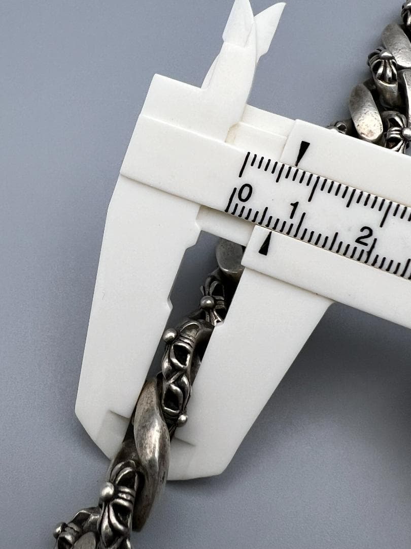 銀製　プレスレットチェーン　留め具なし　メンズ用　重量約126g