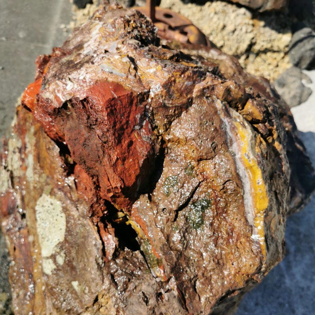 福島産　ジャスパー　244キロ　庭石　石　鑑賞石　庭　置物　オブジェ　インテリア