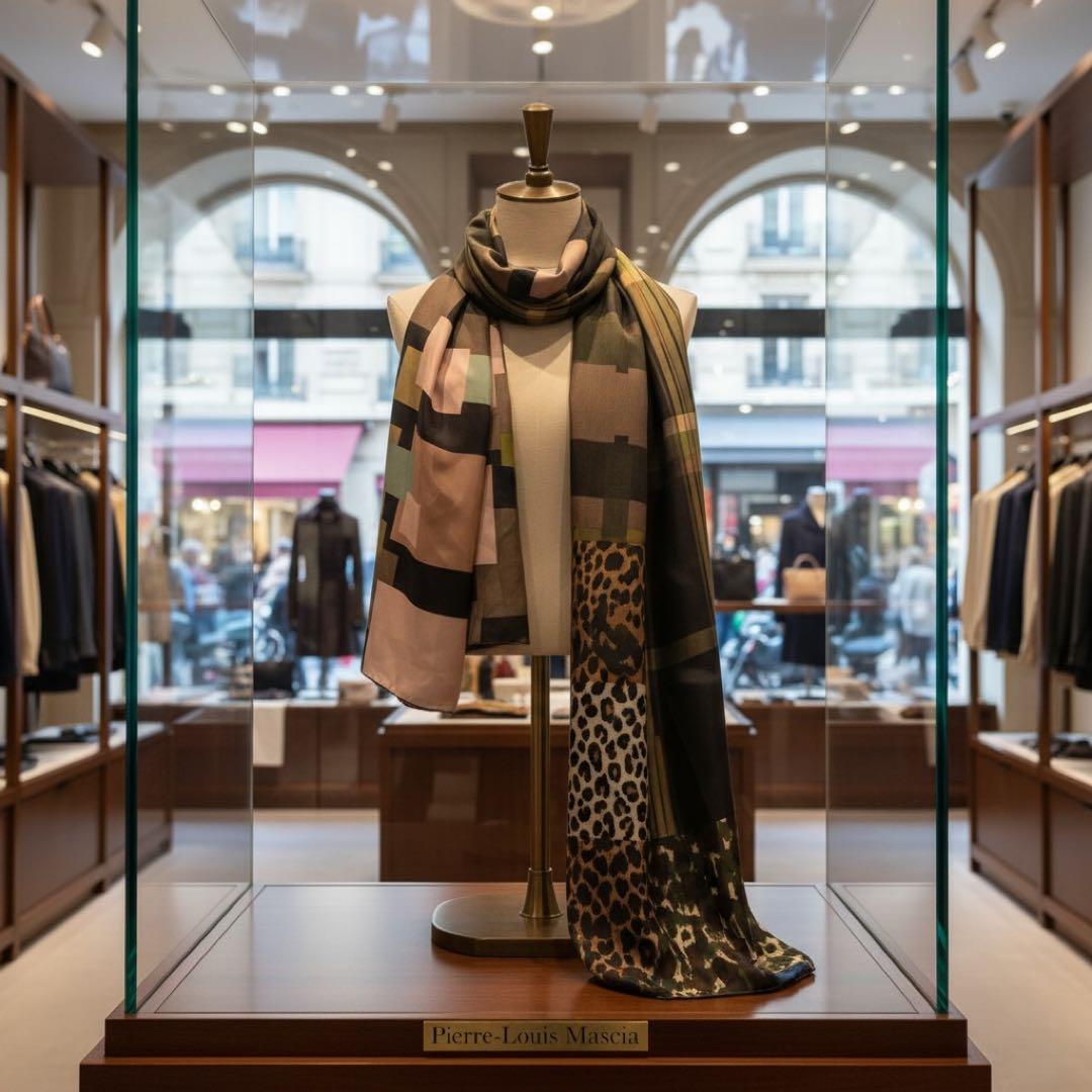 Pierre-Louis Mascia 大判ストール シルク×モダール×カシミヤ