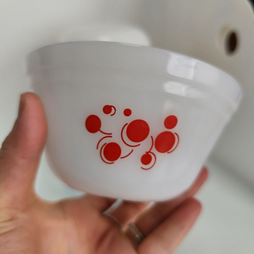 希少　フェデラル　5個　カラフルドット　ミキシングボウル　コンプリート