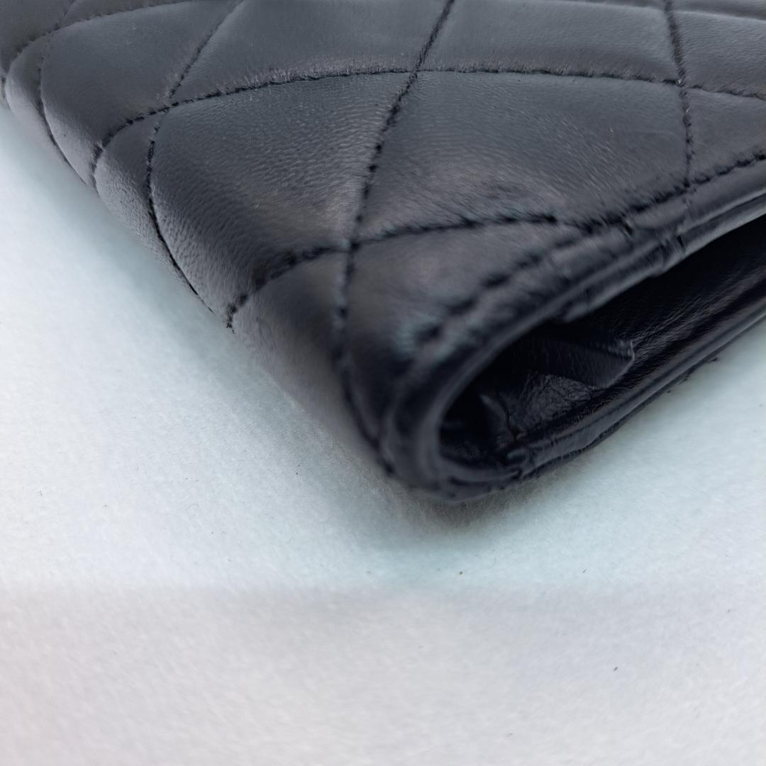 CHANEL　マトラッセ　長財布　ラムスキン　財布　二つ折り