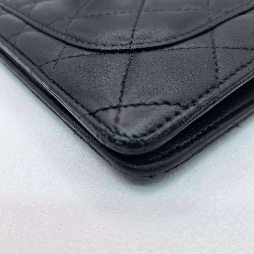 CHANEL　マトラッセ　長財布　ラムスキン　財布　二つ折り