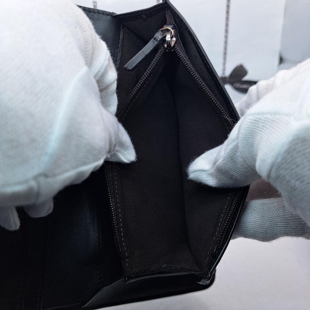 CHANEL　マトラッセ　長財布　ラムスキン　財布　二つ折り