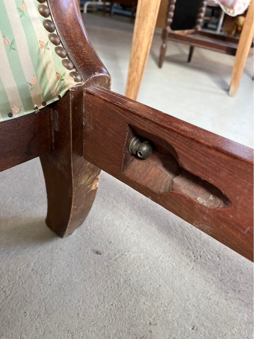 フランスアンティーク　スワン　ベッドフレーム　シングル