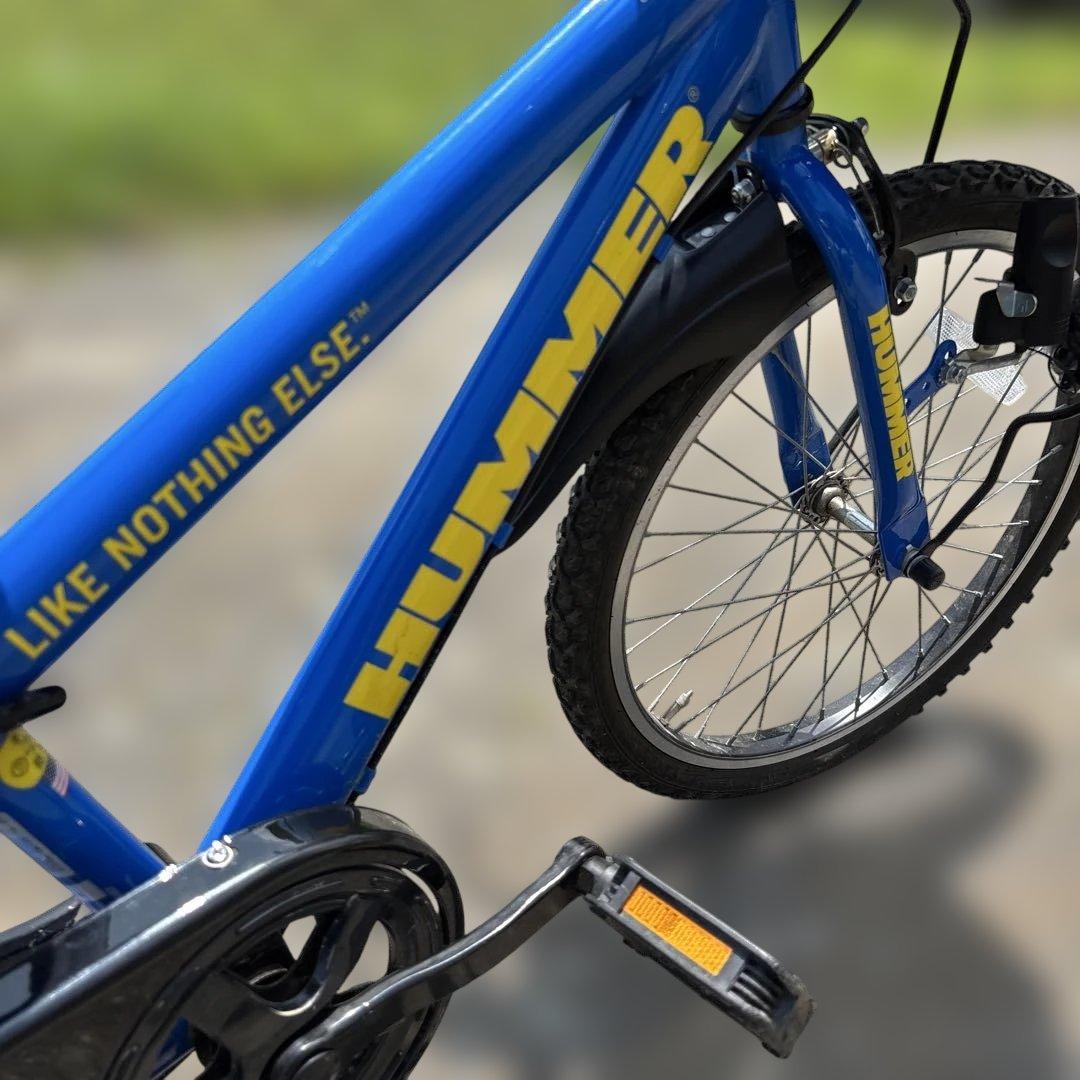 HUMMER 6速キッズ自転車 青