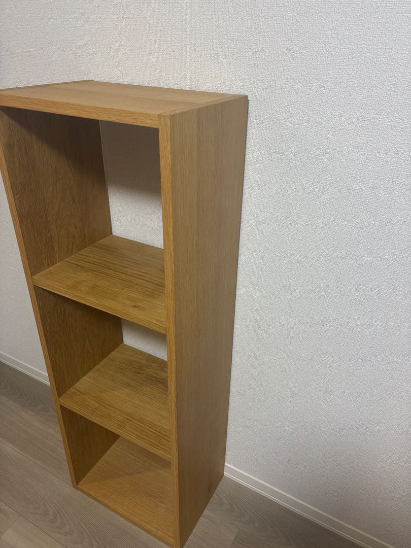 【美品】無印良品　スタッキングシェルフ 3段 オーク材