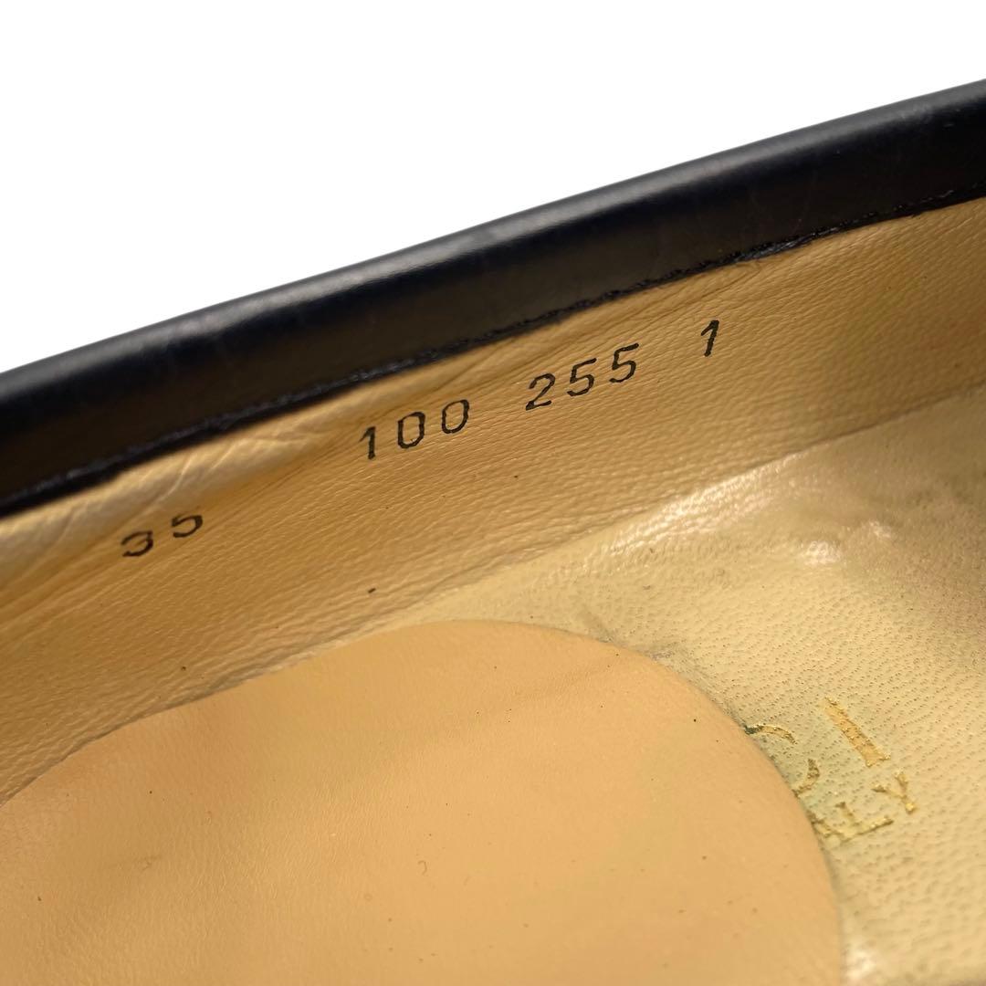 《超美品》グッチ ホース ビット ローファー スエード レザー ブラック 35