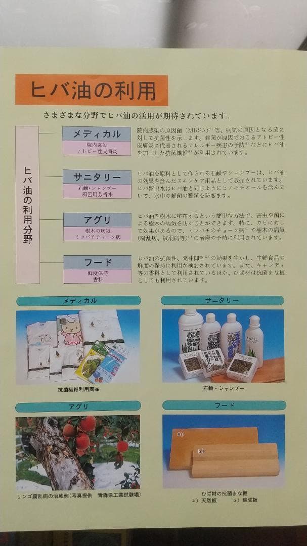 ヒノキオイル /青森ヒバ油 (精油) 1L + 小瓶1個　虫よけ・抗菌・カビ予防