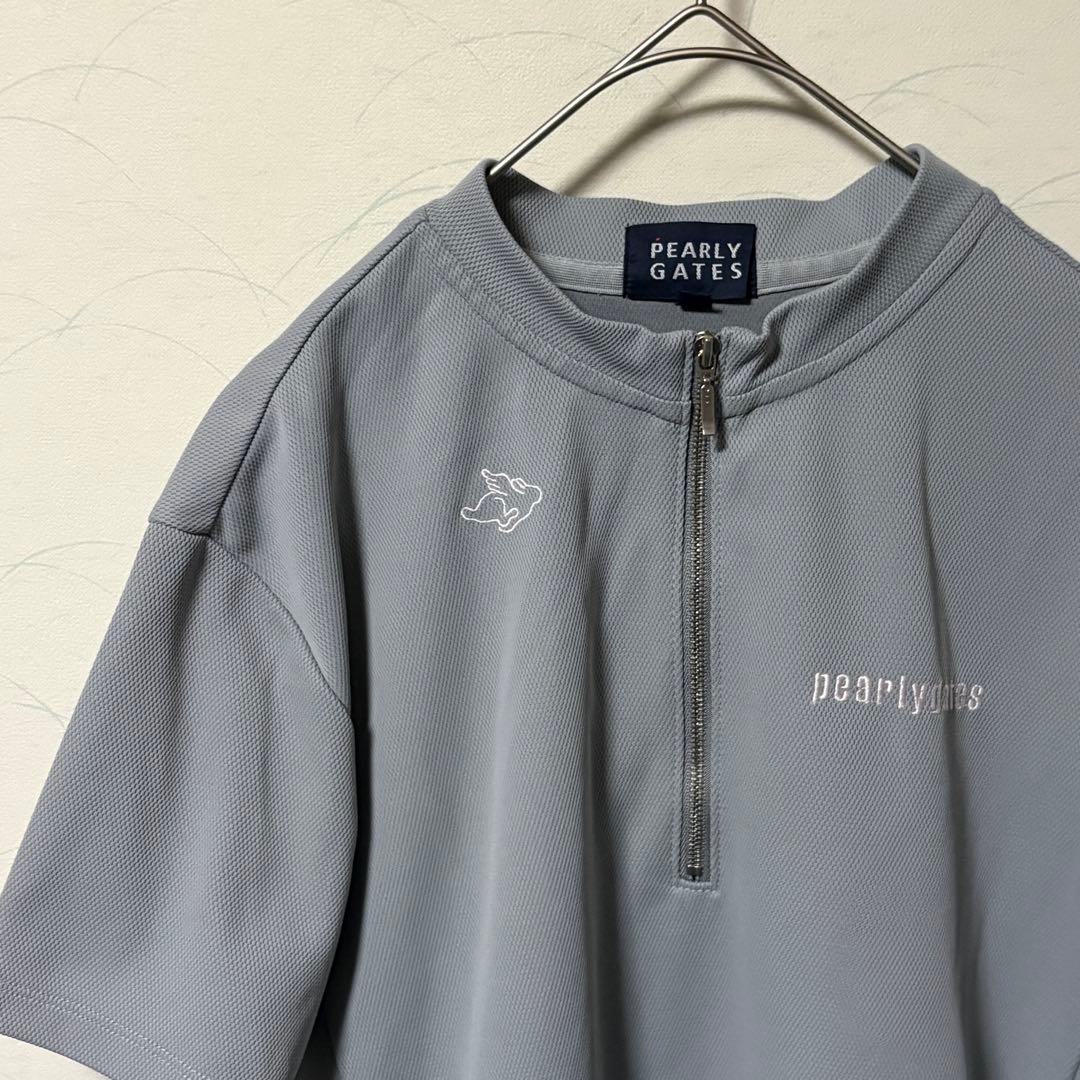PEARLY GATESゴルフ ハーフジップ 半袖 グレー メンズ サイズ3 - メルカリ