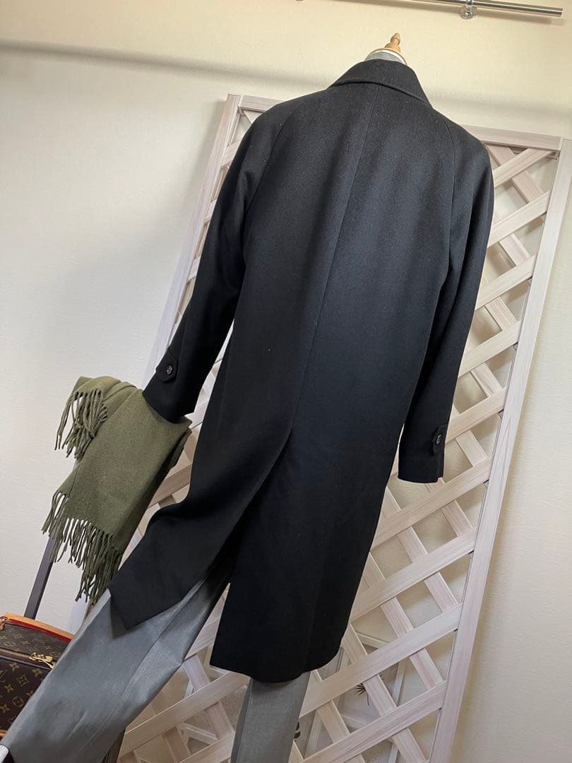 かえ’s メンズ⭐︎ L ⭐︎ 新古　極上のカシミヤ100% ⭐︎ 黒　ロング