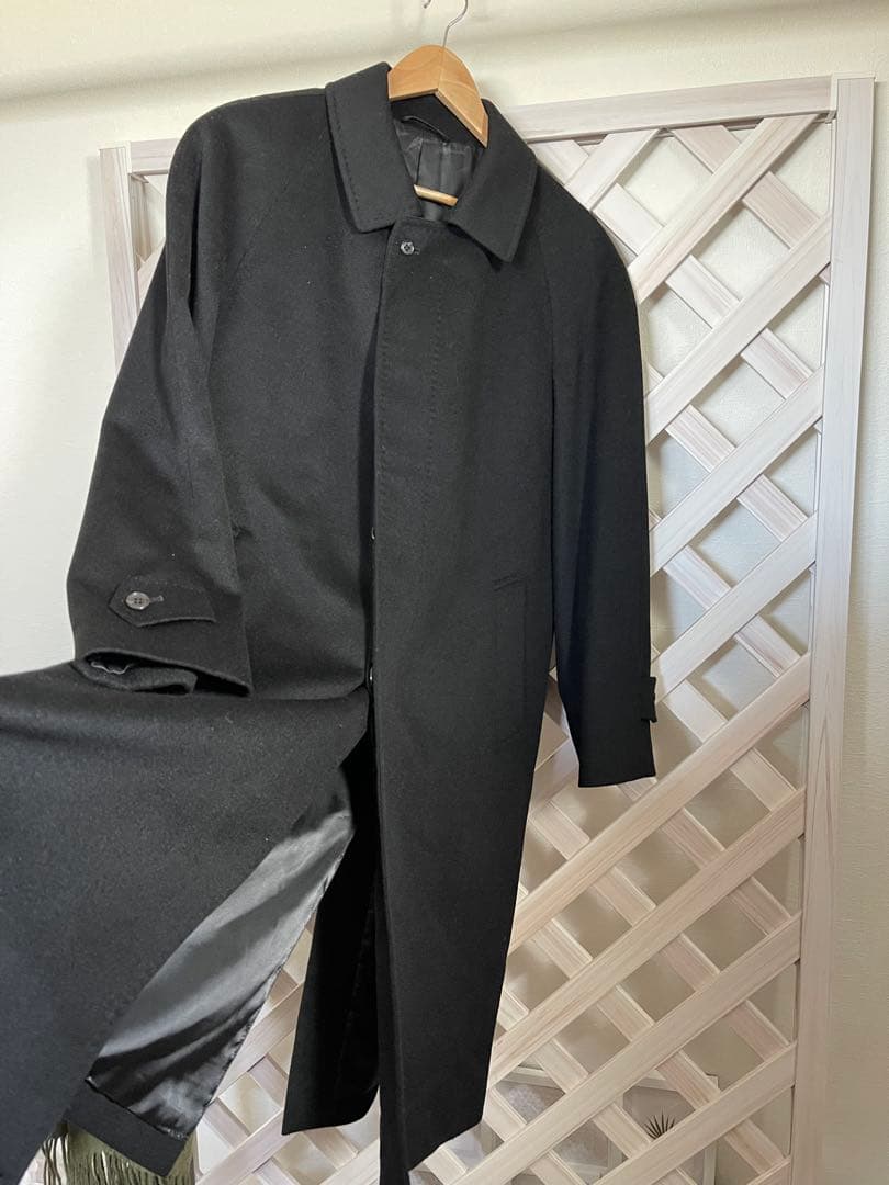 かえ’s メンズ⭐︎ L ⭐︎ 新古　極上のカシミヤ100% ⭐︎ 黒　ロング