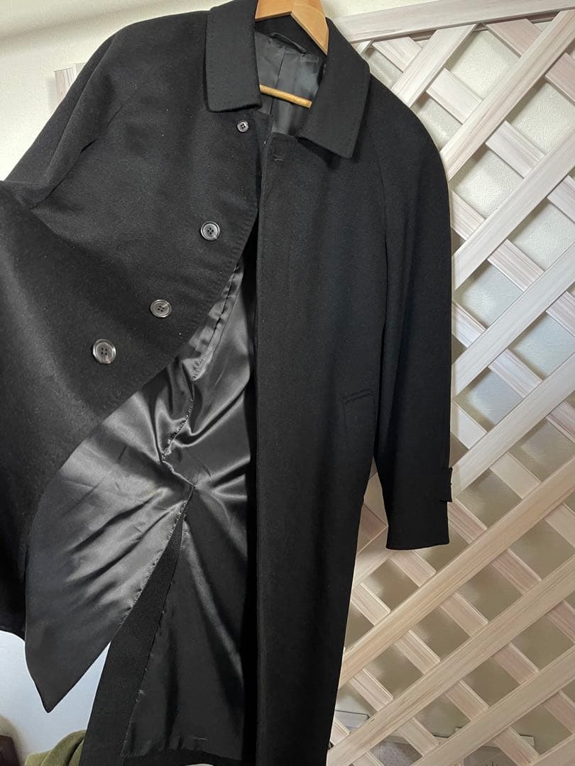 かえ’s メンズ⭐︎ L ⭐︎ 新古　極上のカシミヤ100% ⭐︎ 黒　ロング