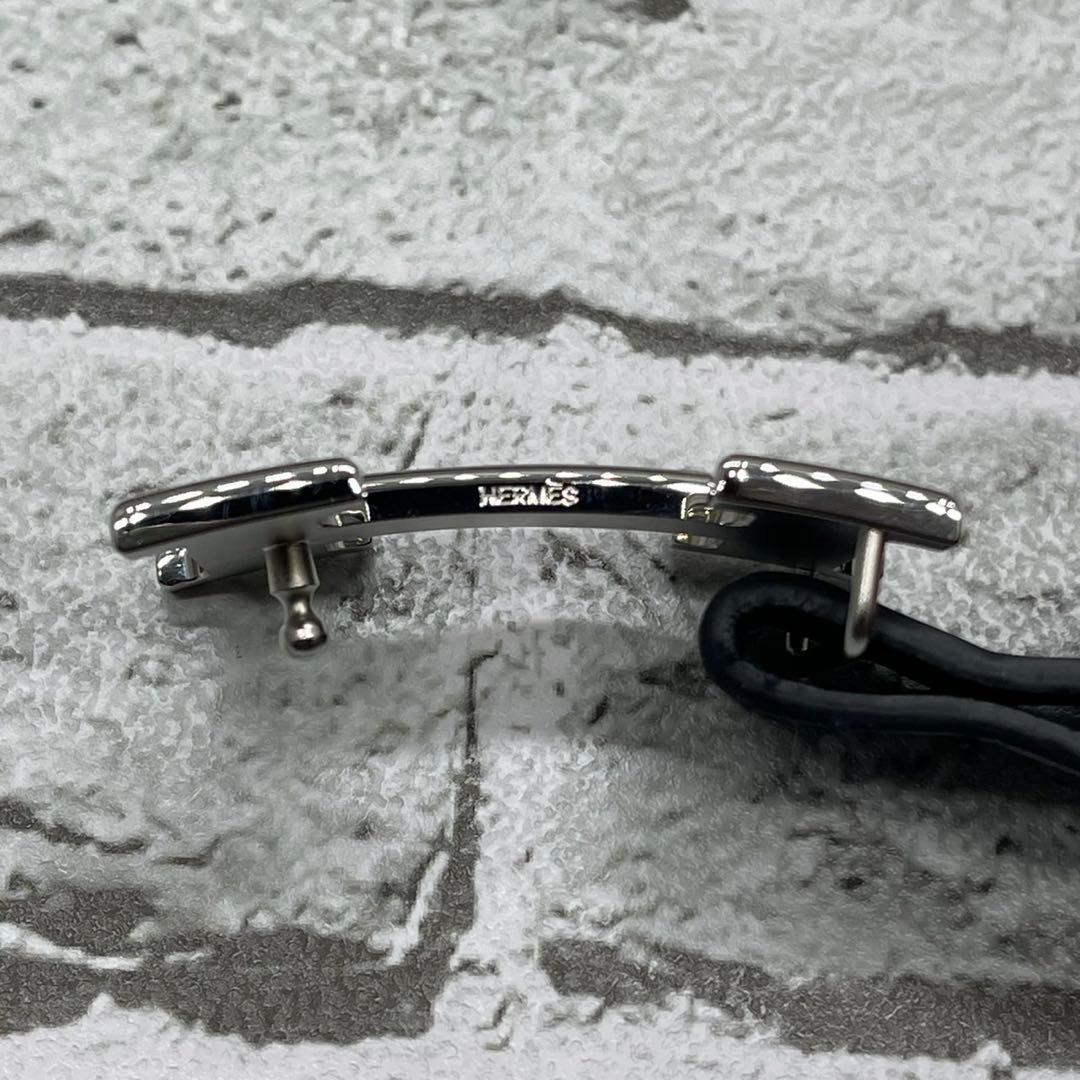 小箱袋付き✨ エルメス ベルト コンスタンス Hバックル デカロゴ 黒 シルバー