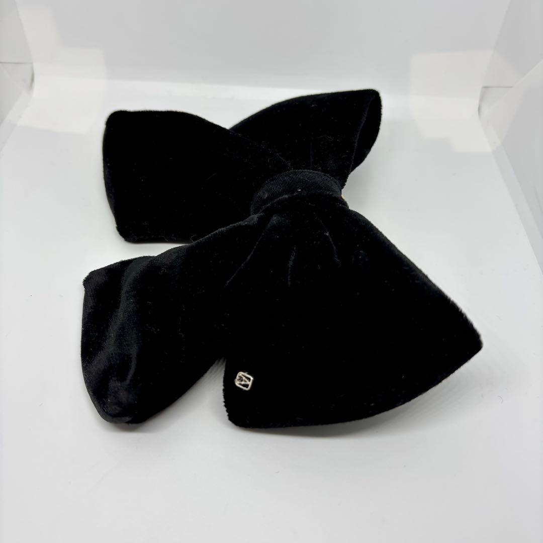 【美品】アレクサンドルドゥパリ バレッタ リボン ベロア 黒 ヘアアクセ