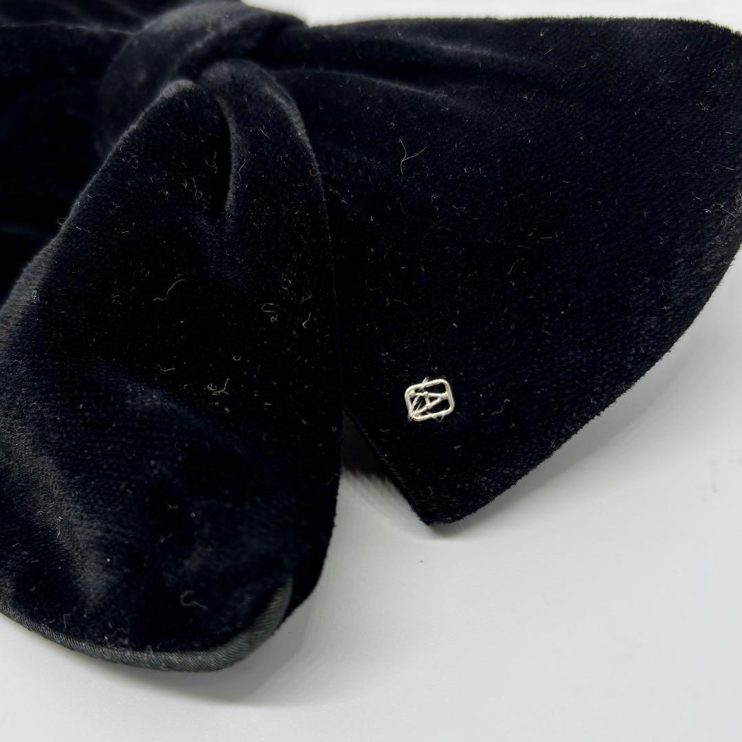 【美品】アレクサンドルドゥパリ バレッタ リボン ベロア 黒 ヘアアクセ