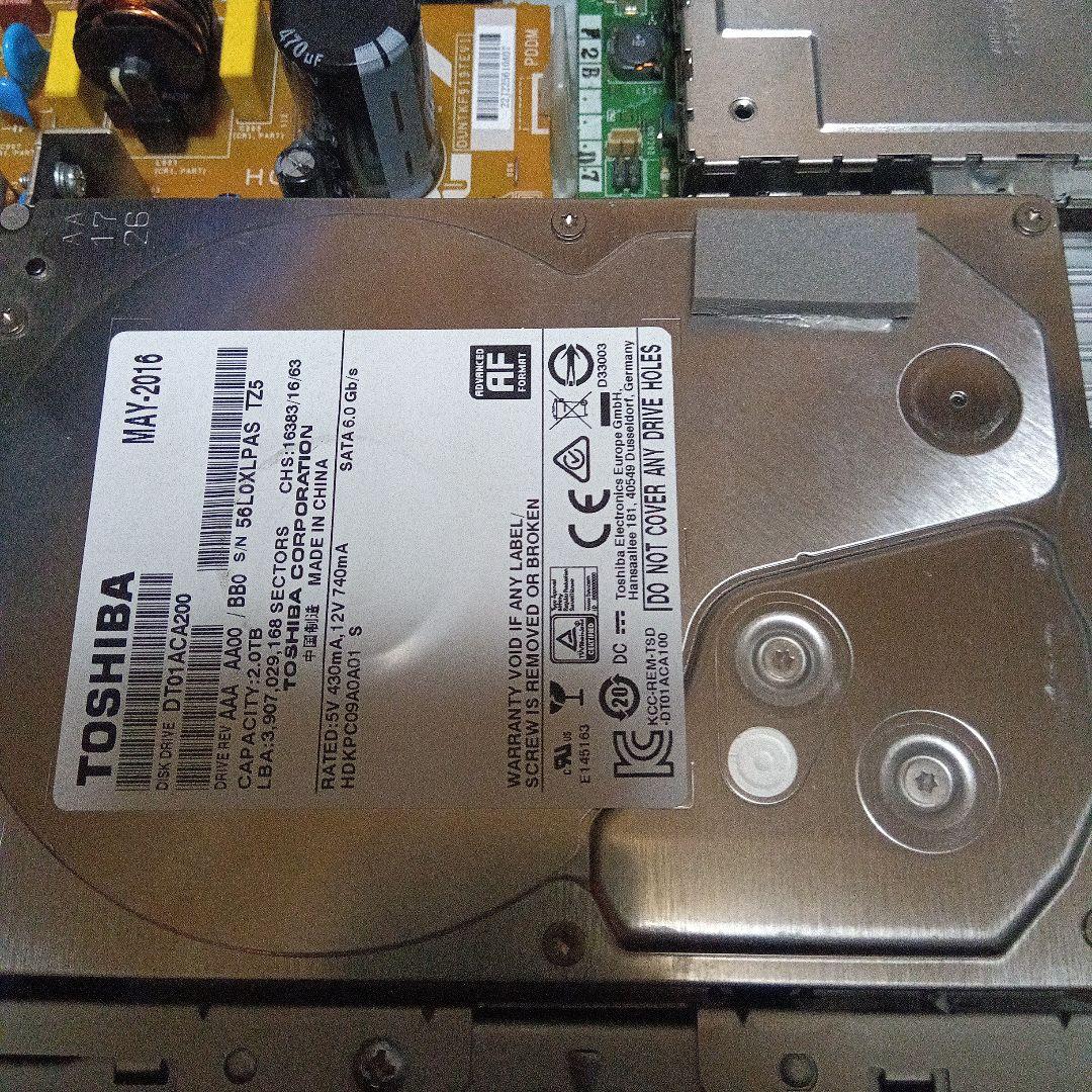 SHARP AQUOS BD-W510 HDD新同品2TB増量交換 - メルカリ