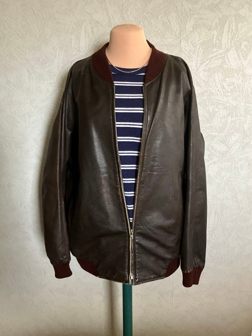 超希少‼︎ 60s70s ボンバー レザージャケット『傷だらけの天使』 （乾亨）