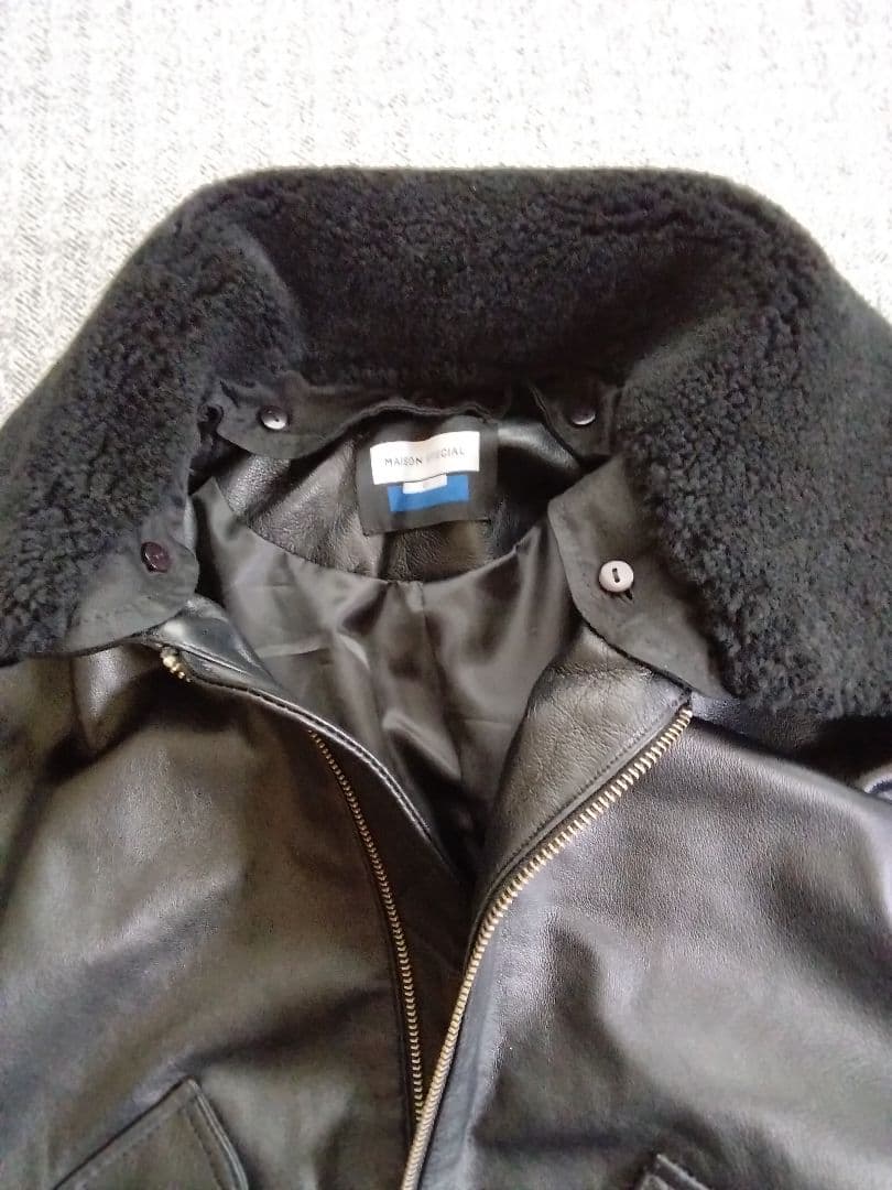 MAISON SPECIAL　レザームートン　フライトジャケット