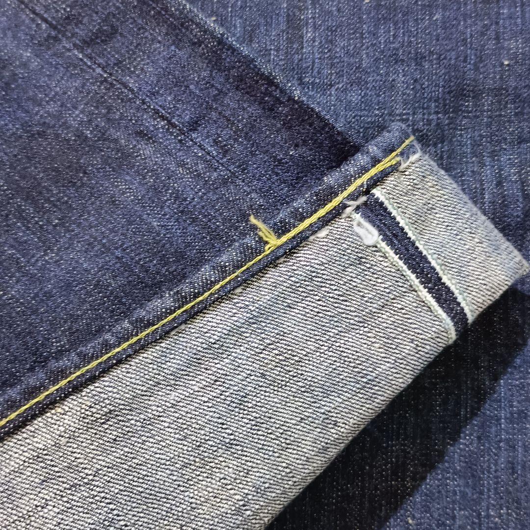 SUGAR CANE デニム 砂糖黍製　ダークブルーボタンフライ　耳