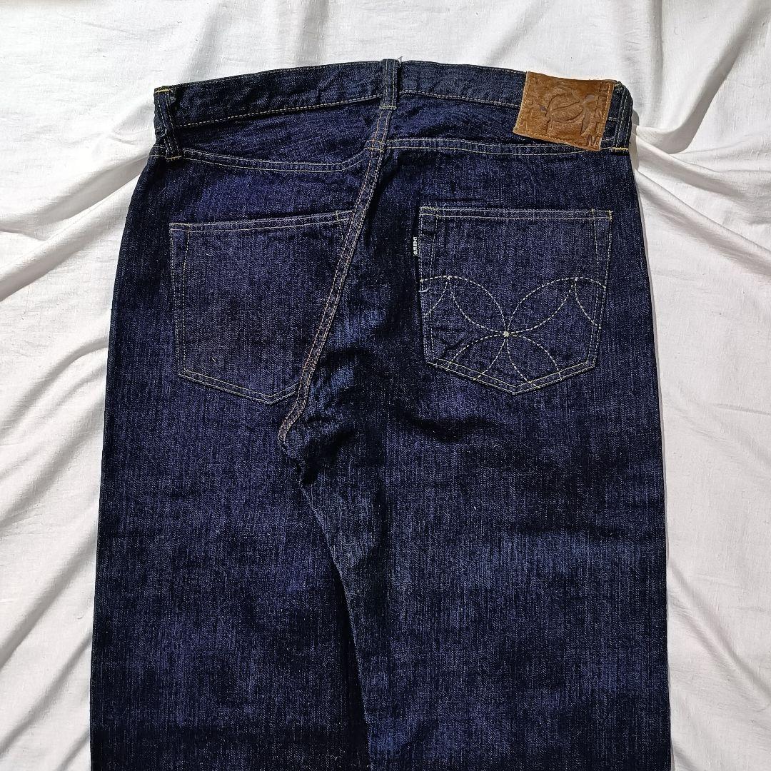 SUGAR CANE デニム 砂糖黍製　ダークブルーボタンフライ　耳