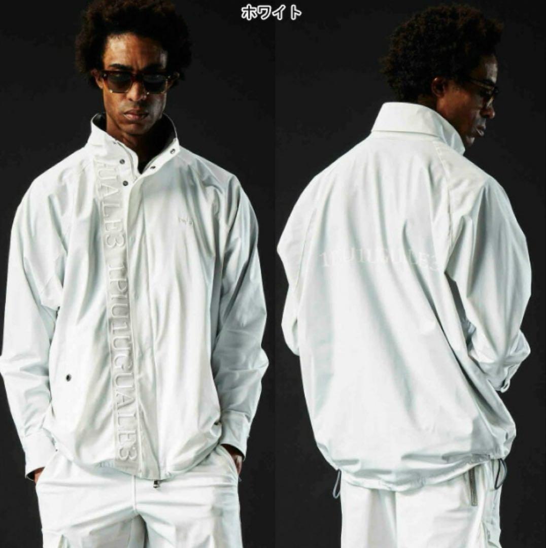 1PU1UGUALE3 ストレッチスタンドジャケット ホワイト