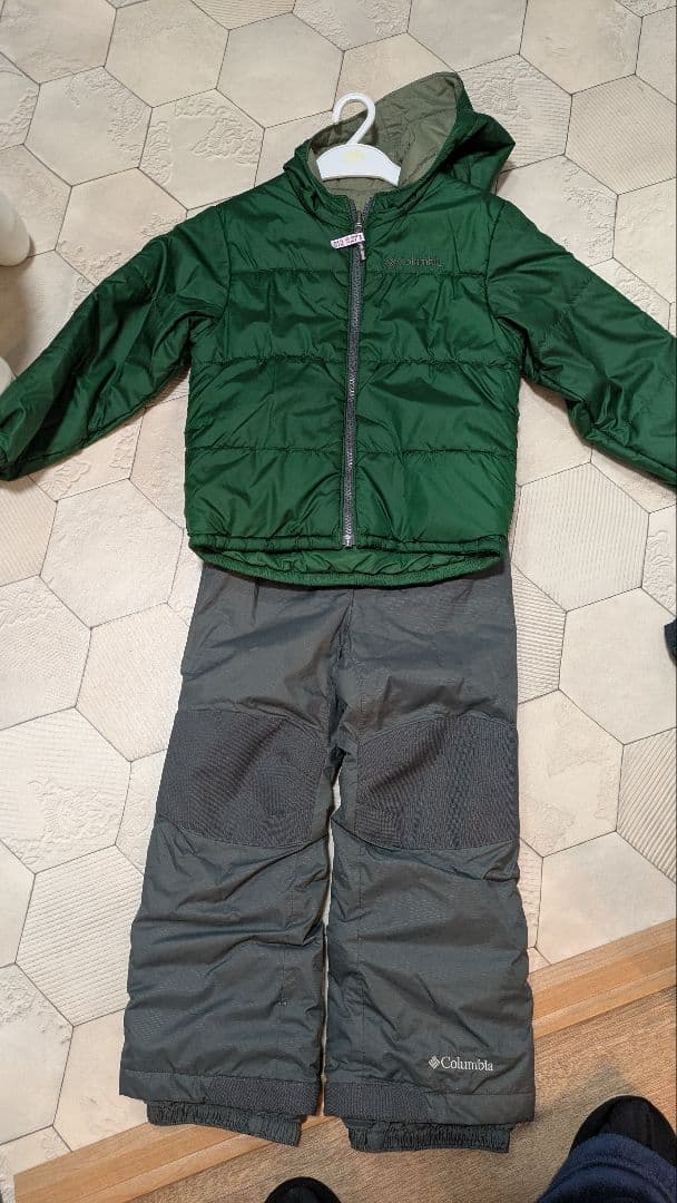 Columbia 子ども用スノーウェア 緑/グレー