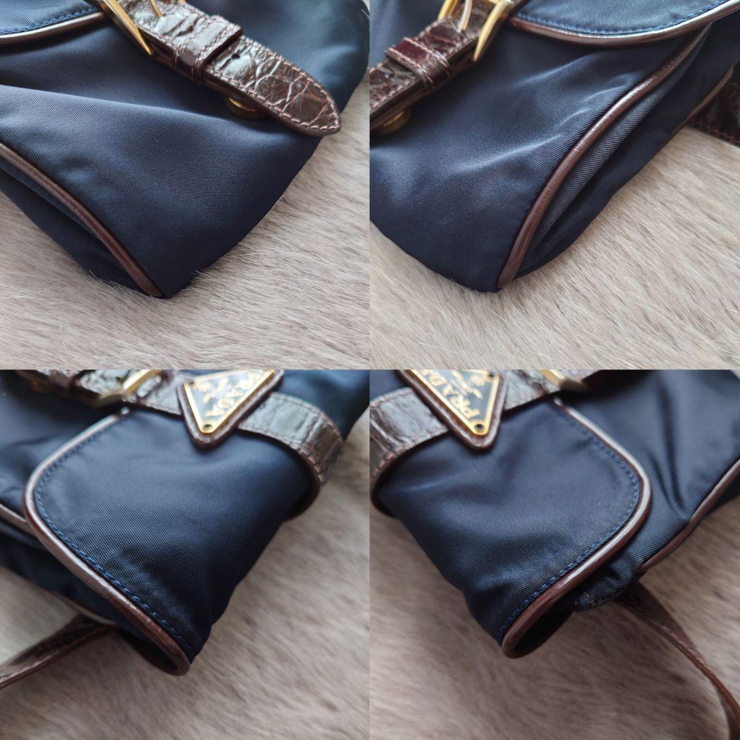 わ*♩様 【極美品】【希少】【PRADA 】ウエストポーチ 三角ロゴ ナイロン