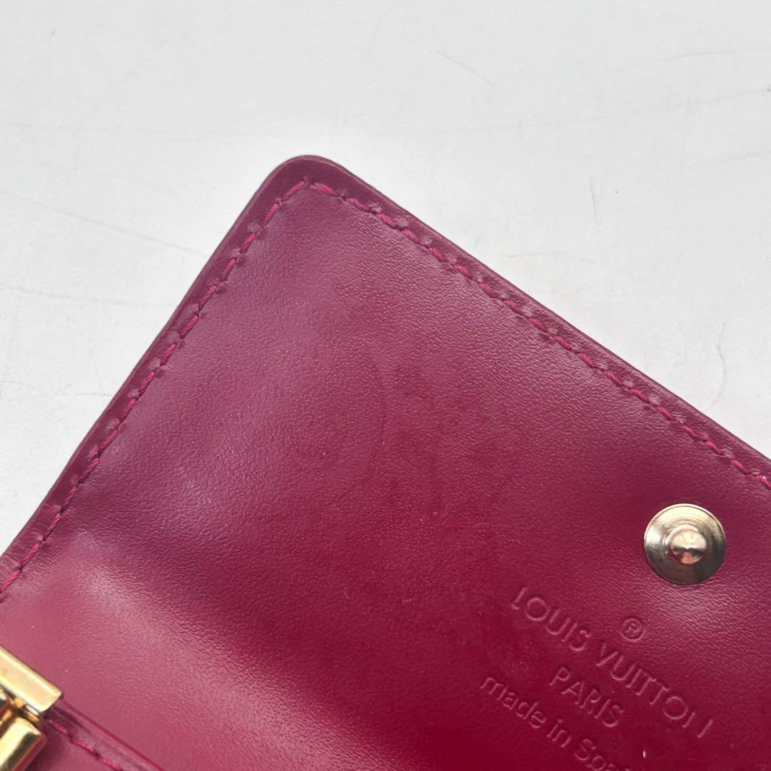 【ルイヴィトン】ミュルティクレ4 ヴェルニ レッド M91211 4連キーケース