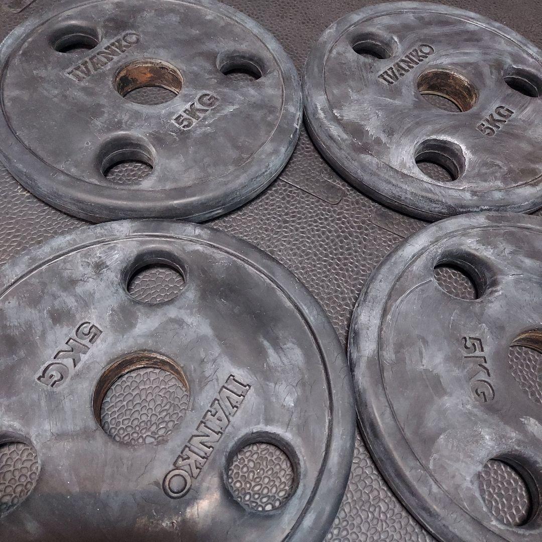 IVANKO オリンピックラバーイージーグリッププレート　5kg4枚セット