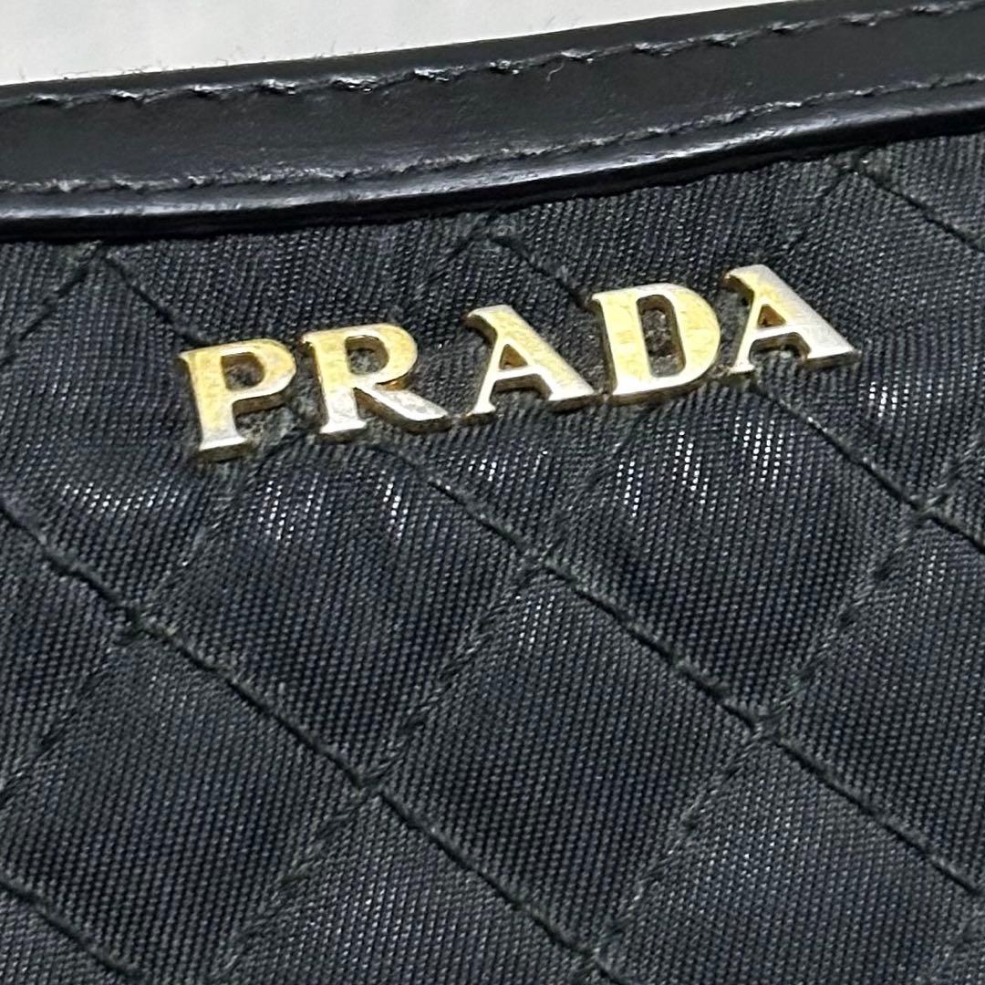 PRADA プラダ　長財布　キルティング　ナイロン　ロゴ金具　L字ファスナー