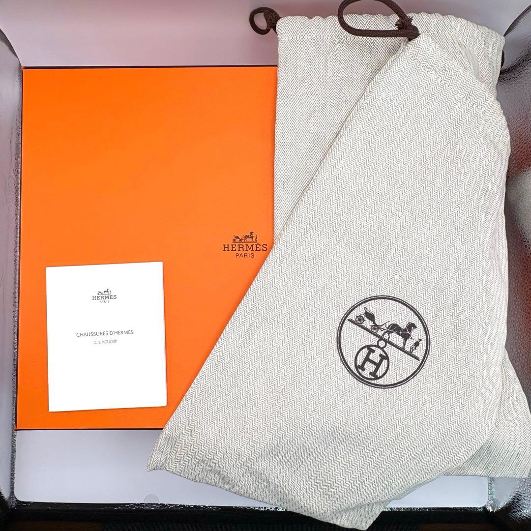 【未使用品級】HERMES エルメス　ヒッチ　厚底　Hロゴ　レザー　ローファー