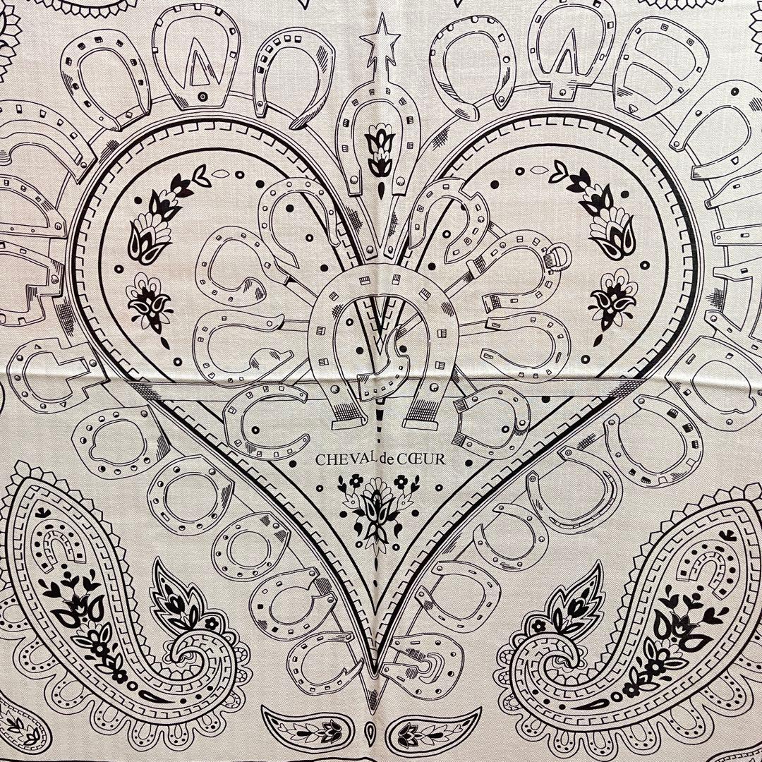 エルメス カレジェアン カシミヤシルク 《カレジェアン》【白黒】新品未使用品