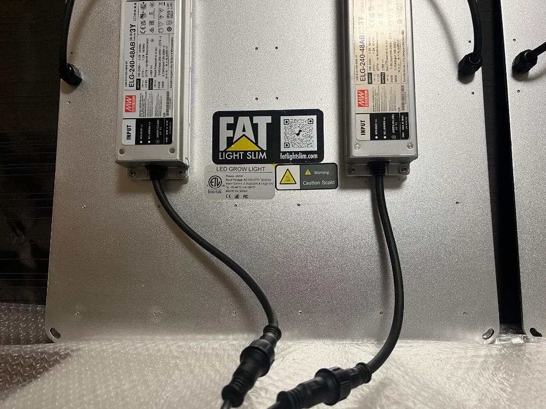 2台　フルスペクトラム　植物育成ライト　450W　LED グロウライト　調光付き