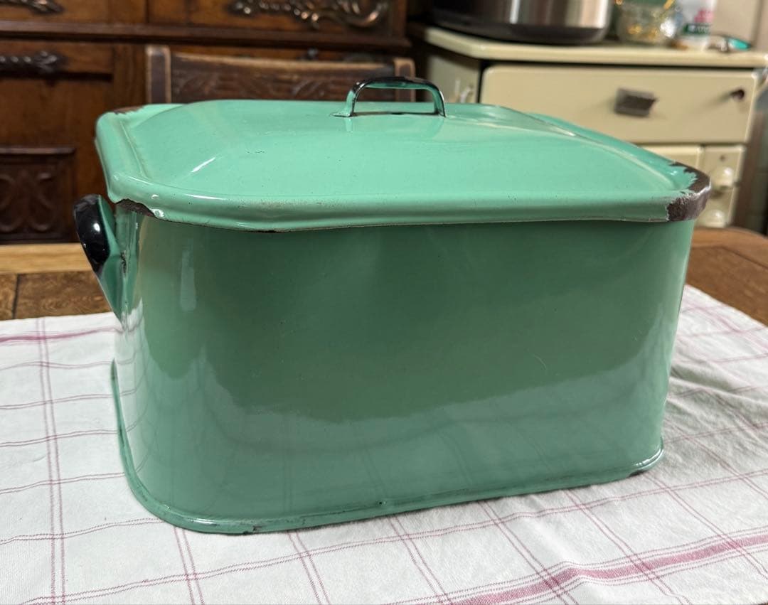 ヴィンテージケーキ保存容器 ミントグリーン