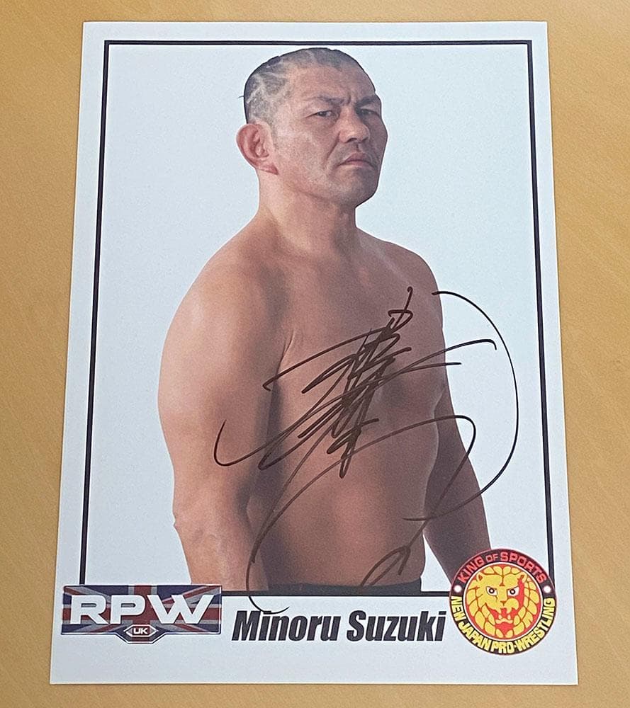 新日本プロレス 直筆サイン入りポートレート 鈴木みのる - メルカリ