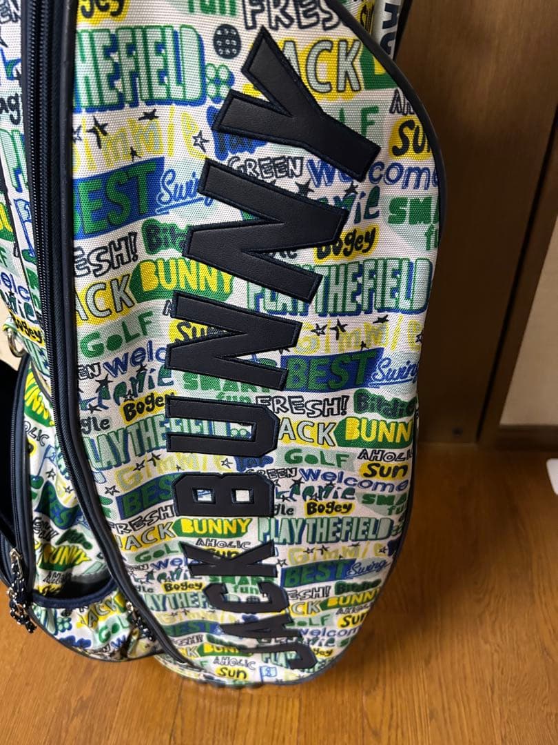 美中古JACK BUNNY ゴルフ　キャディーバッグ カラフル