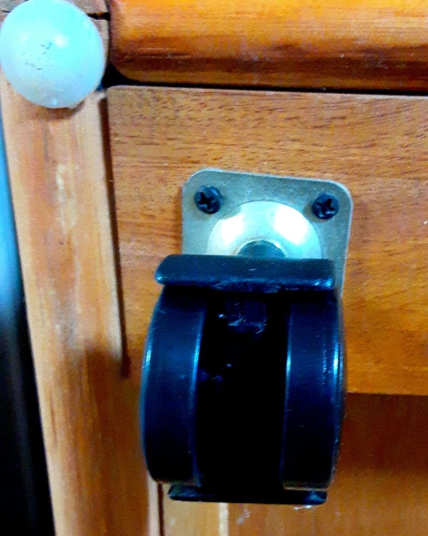 ラタン 藤 チェスト たんす テレホンラック　キャスター付