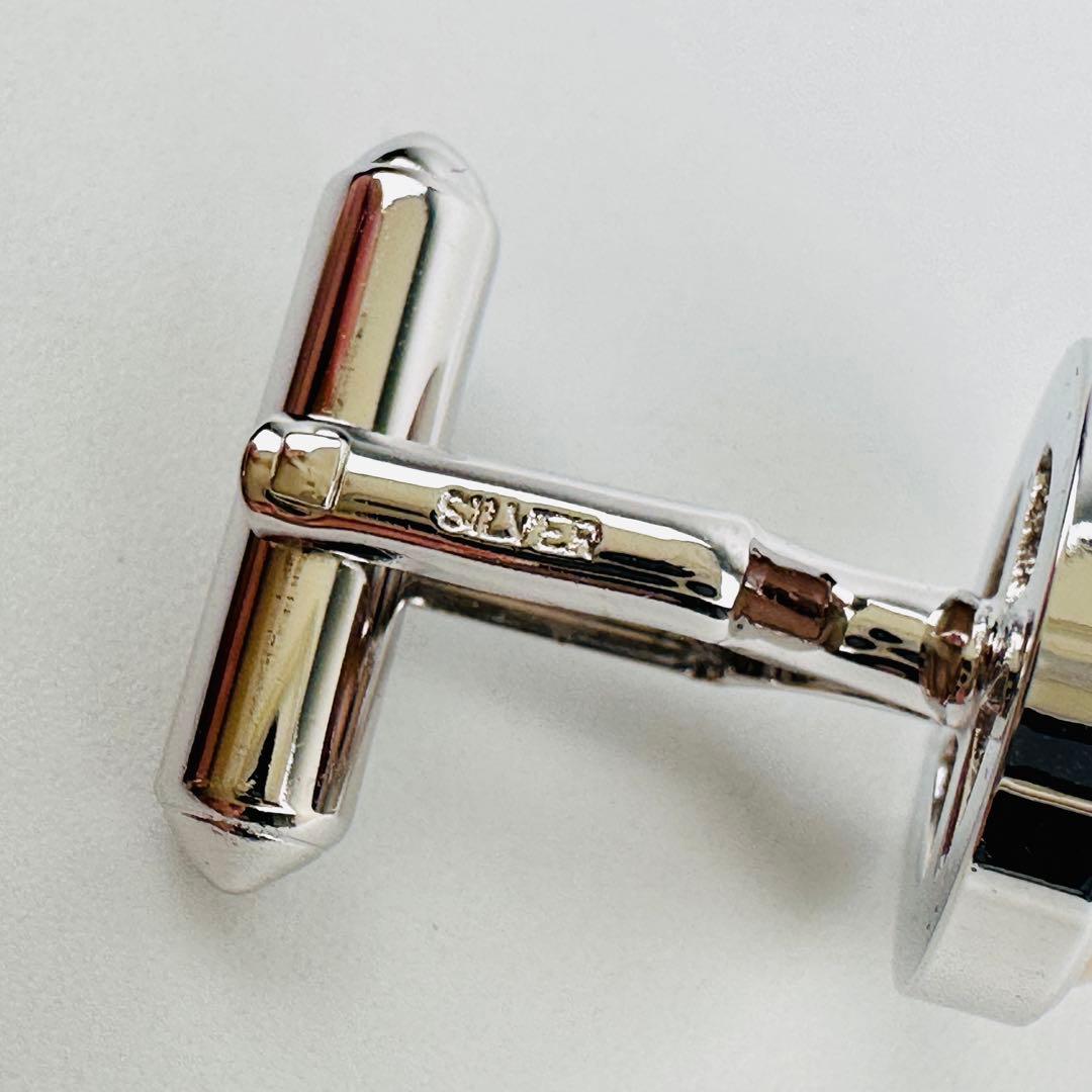 美品　タサキ　TASAKI パール付きカフリンクス　アクセサリー　シルバー　小物