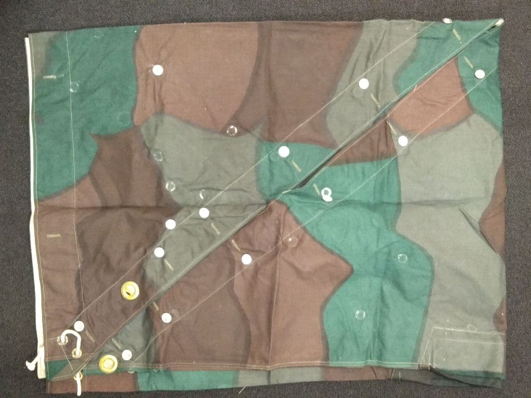 デッドストック スウェーデン軍 軍幕 2枚 テントポンチョシート