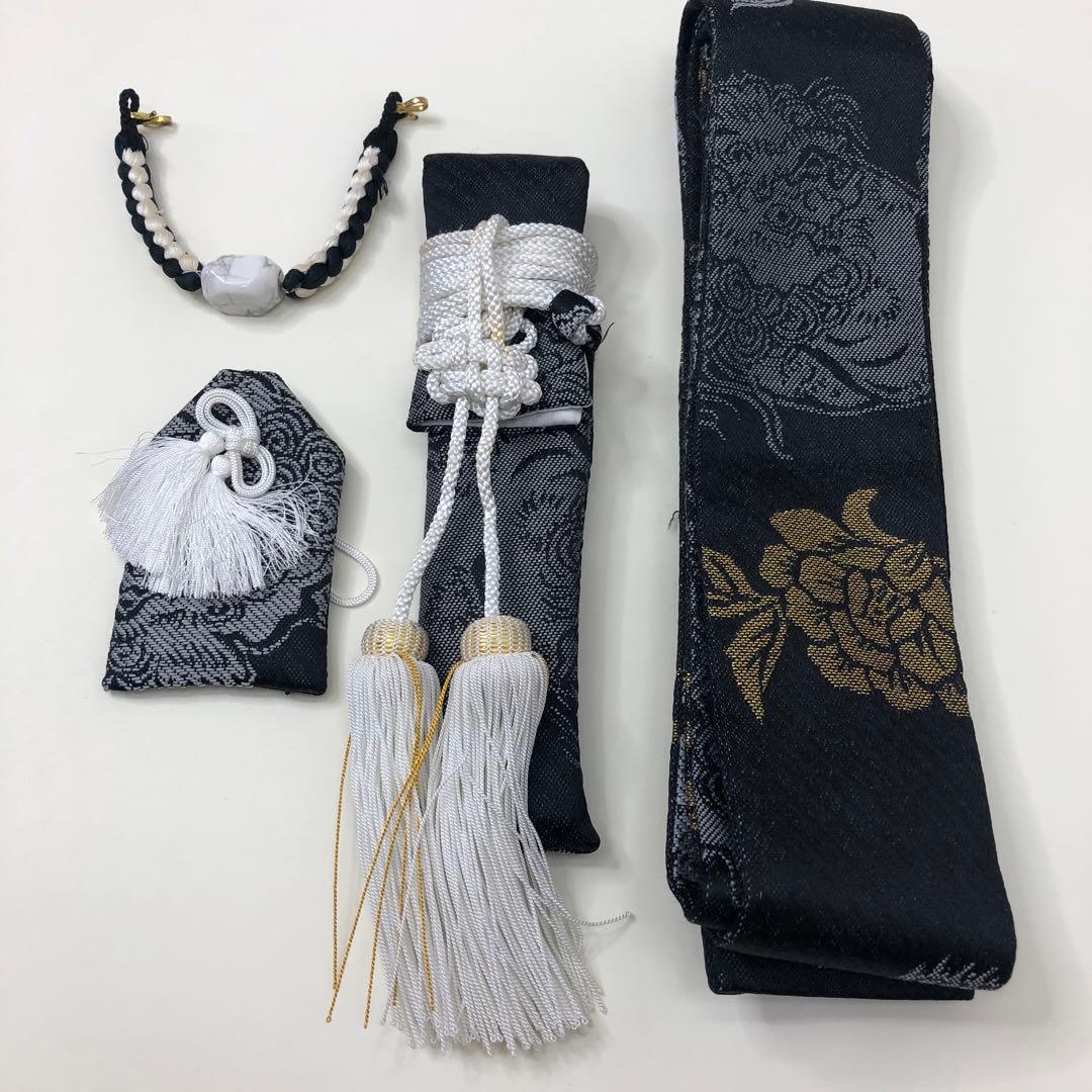 七五三★男児　羽織　着物　袴セット★3歳～5歳 ★黒　ラメ★★　 u-346